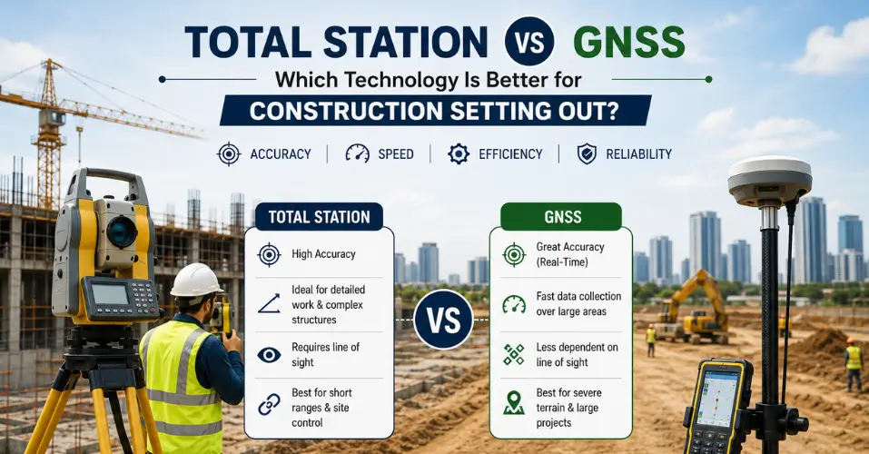 Total Station vs GNSS: Which Technology Is Better for Construction Setting Out?